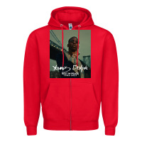 Red Rest in Peace Young Dolph Zipper Hoodie - artisFamous