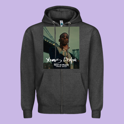 Rest In Peace Young Dolph Zipper Hoodie Designed By Artisfamous