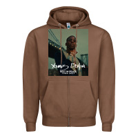 Chestnut Rest in Peace Young Dolph Zipper Hoodie - artisFamous