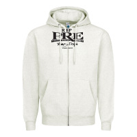 Oatmeal Heather Rest in Peace Young Dolph Zipper Hoodie - artisFamous