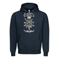 Navy suicidal tendencies Zipper Hoodie - artisFamous