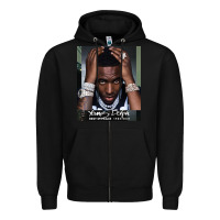 Black Rest in Peace Young Dolph Zipper Hoodie - artisFamous