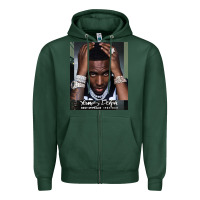 Sports Green Rest in Peace Young Dolph Zipper Hoodie - artisFamous