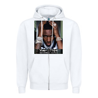 White Rest in Peace Young Dolph Zipper Hoodie - artisFamous