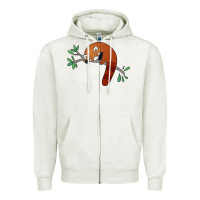 Red Panda Sleeping Zipper Hoodie | Teevron