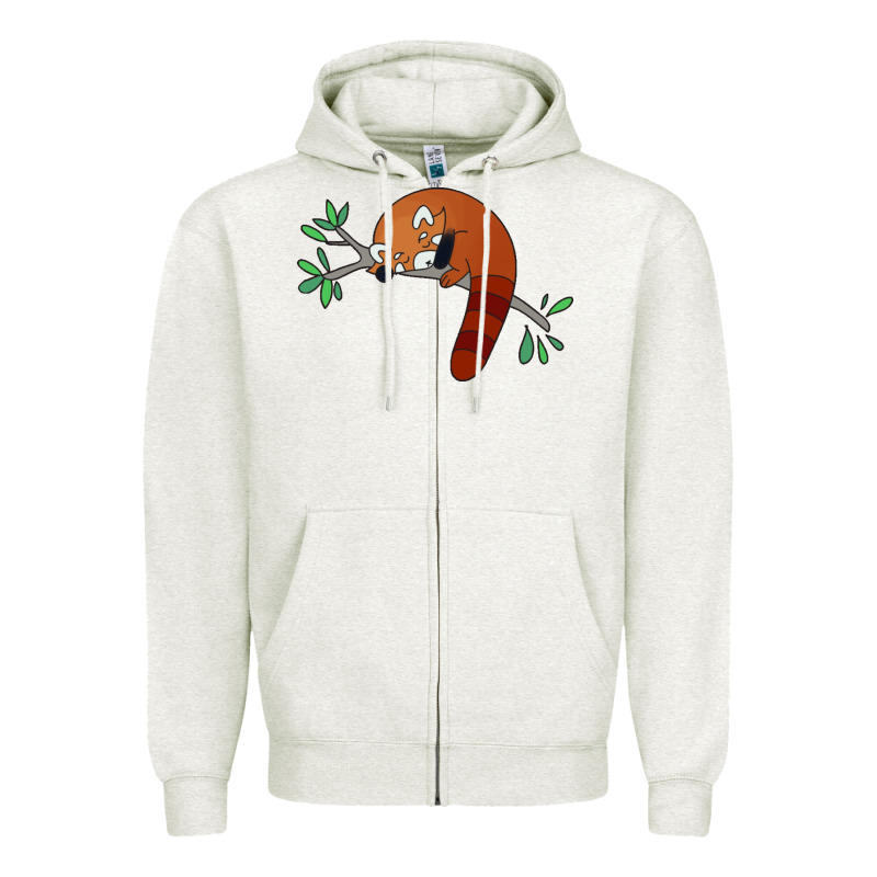 Red Panda Sleeping Zipper Hoodie by artisFamous | Teevron