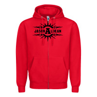 Red jason aldean Zipper Hoodie - artisFamous