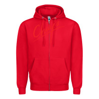 Red chuy's Cafe Zipper Hoodie - artisFamous