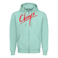 Seafoam chuy's Cafe Zipper Hoodie - artisFamous
