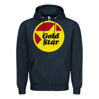 Navy Gold Star Chili Resto Zipper Hoodie - artisFamous