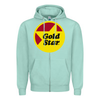 Seafoam Gold Star Chili Resto Zipper Hoodie - artisFamous