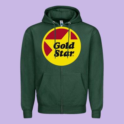 Gold Star Chili Resto Zipper Hoodie Designed By Artisfamous