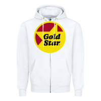 White Gold Star Chili Resto Zipper Hoodie - artisFamous