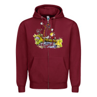 Burgundy calvin and hobbes bill watterson Zipper Hoodie - artisFamous