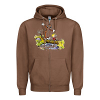 Chestnut calvin and hobbes bill watterson Zipper Hoodie - artisFamous