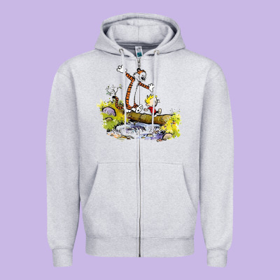 Calvin And Hobbes Bill Watterson Zipper Hoodie Designed By Artisfamous