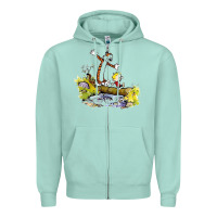 Seafoam calvin and hobbes bill watterson Zipper Hoodie - artisFamous