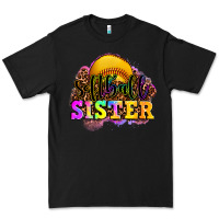 Black softball sister Premium Tee - OliviaCreatesArt