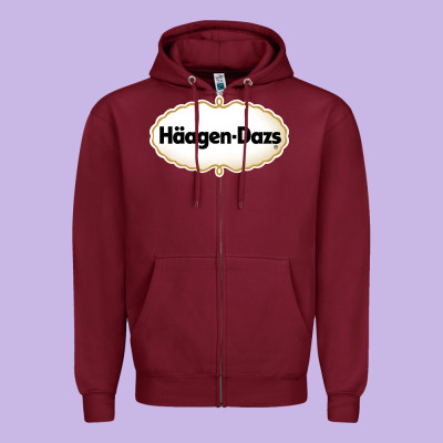 Häagen Dazs Cafe And Resto Zipper Hoodie Designed By Artisfamous