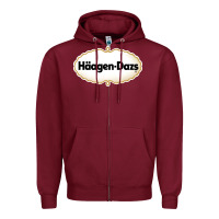 Burgundy häagen dazs Cafe and Resto Zipper Hoodie - artisFamous