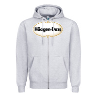 Heather Grey häagen dazs Cafe and Resto Zipper Hoodie - artisFamous