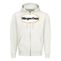 Oatmeal Heather häagen dazs Cafe and Resto Zipper Hoodie - artisFamous