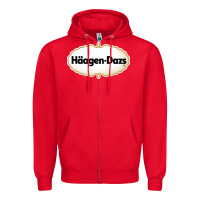 Red häagen dazs Cafe and Resto Zipper Hoodie - artisFamous