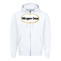 White häagen dazs Cafe and Resto Zipper Hoodie - artisFamous