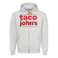 Dove Grey Taco John's Resto Zipper Hoodie - artisFamous