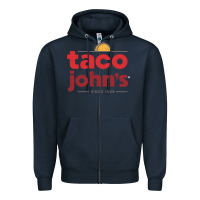 Navy Taco John's Resto Zipper Hoodie - artisFamous