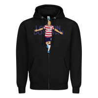 Black Landon Donovan Zipper Hoodie - artisFamous