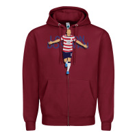 Burgundy Landon Donovan Zipper Hoodie - artisFamous