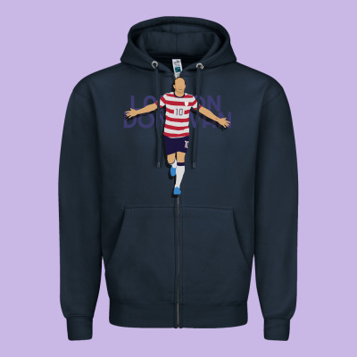Landon Donovan Zipper Hoodie Designed By Artisfamous
