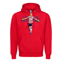 Red Landon Donovan Zipper Hoodie - artisFamous