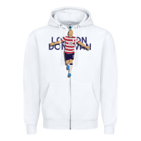 White Landon Donovan Zipper Hoodie - artisFamous