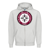 Dove Grey nmsu seal Zipper Hoodie - artisFamous