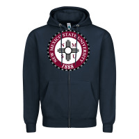 Navy nmsu seal Zipper Hoodie - artisFamous
