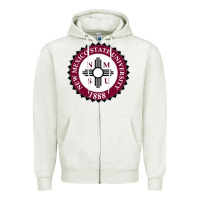 Oatmeal Heather nmsu seal Zipper Hoodie - artisFamous