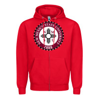 Red nmsu seal Zipper Hoodie - artisFamous