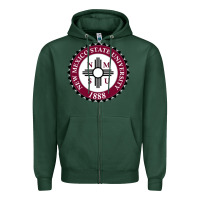 Nmsu Seal Zipper Hoodie | Teevron