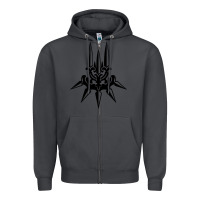 Smoke yorha white insignia Zipper Hoodie - artisFamous