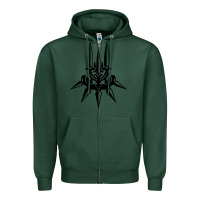 Sports Green yorha white insignia Zipper Hoodie - artisFamous