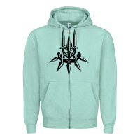 Seafoam yorha white insignia Zipper Hoodie - artisFamous