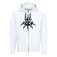 White yorha white insignia Zipper Hoodie - artisFamous