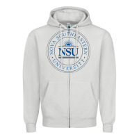 Dove Grey nova university Zipper Hoodie - artisFamous