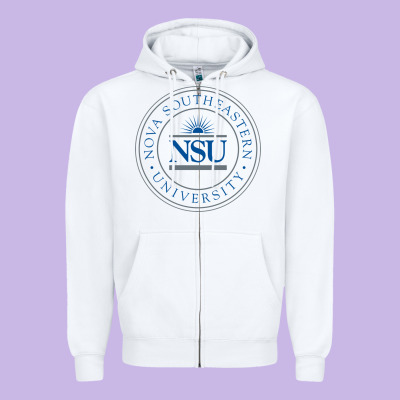 Nova University Zipper Hoodie Designed By Artisfamous
