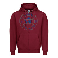 Burgundy nova university Zipper Hoodie - artisFamous