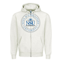 Oatmeal Heather nova university Zipper Hoodie - artisFamous