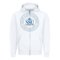 White nova university Zipper Hoodie - artisFamous