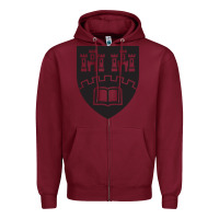 Burgundy northumbria university new coat of arms Zipper Hoodie - artisFamous
